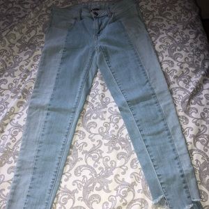 American eagle jegging crop two tone jeans !